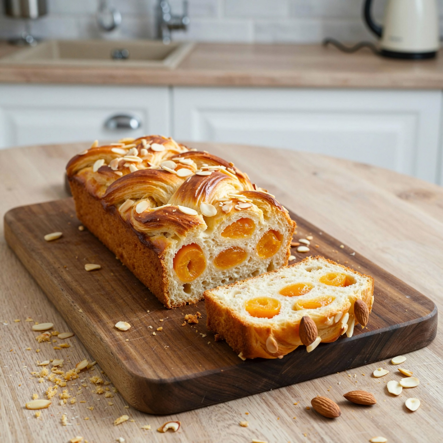 Apricot and Almond Babka Loaf