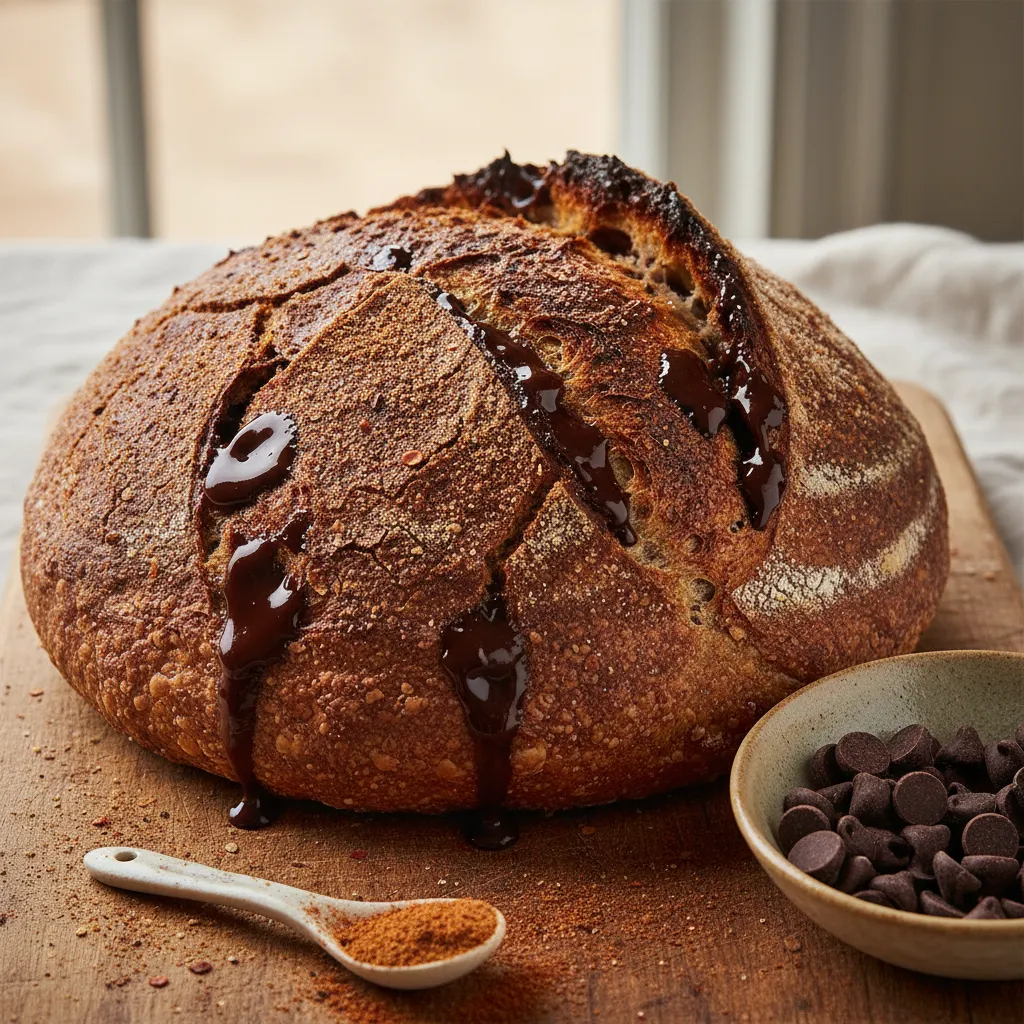 Assorted sourdough loaves displaying creative flavor variations and toppings.