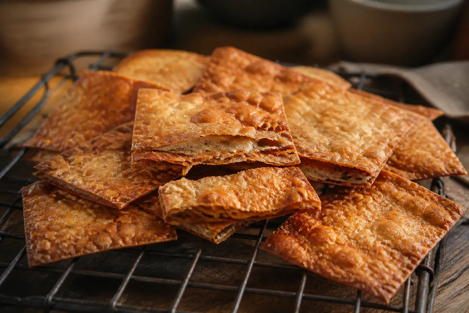 Crispy Sourdough Crackers
