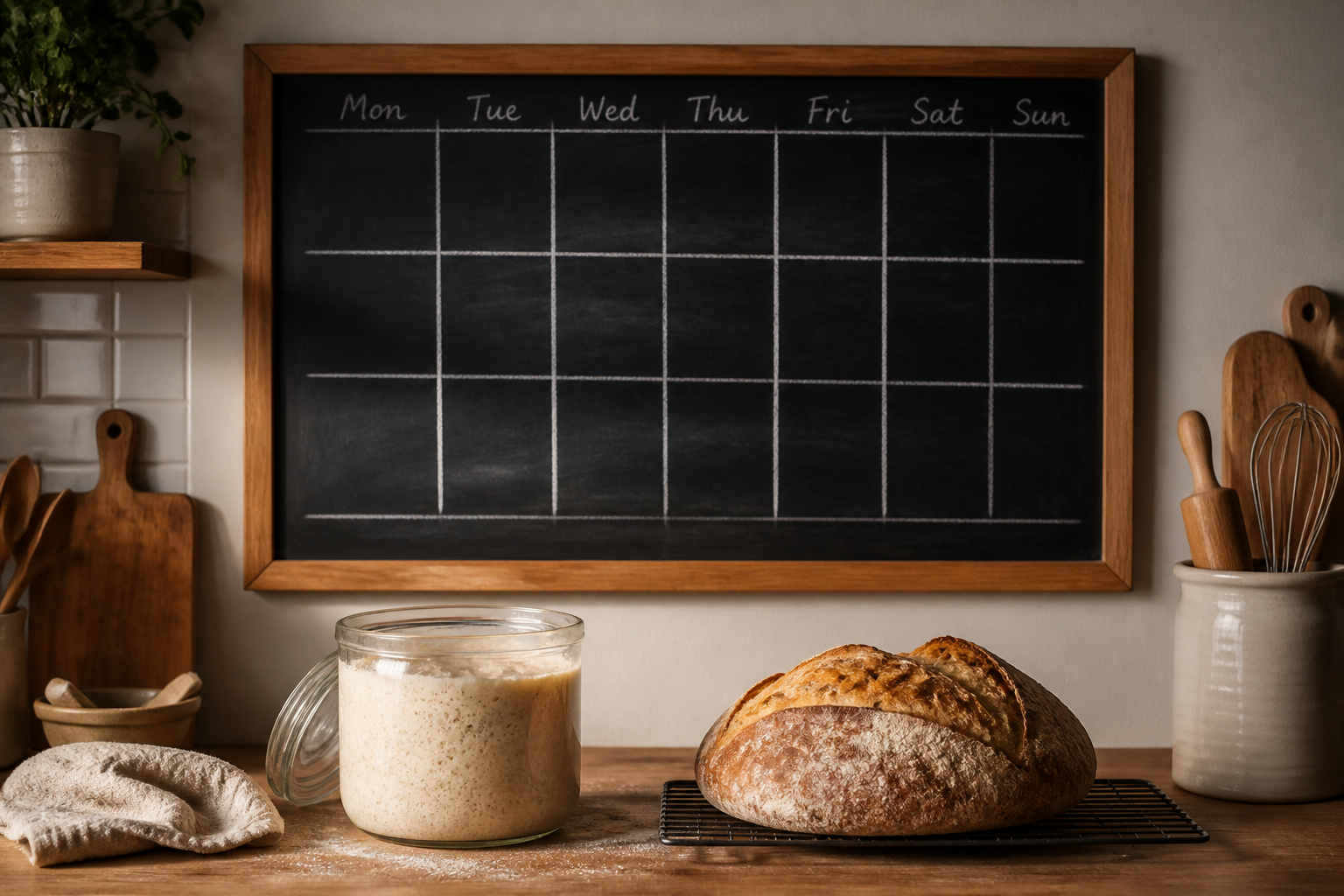 Sourdough Starter Schedule: How I Plan My Baking Week (Including Feeding From the Fridge)